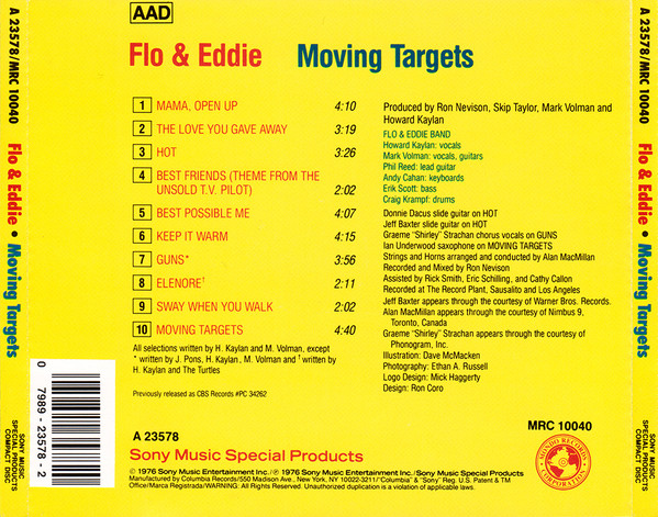 back - Flo & Eddie - Moving Targets