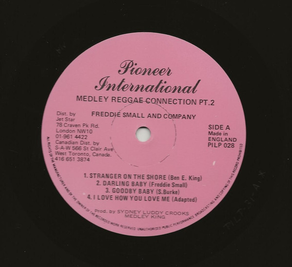label - Freddie Small & Company - Medley Reggae Connection Part 2