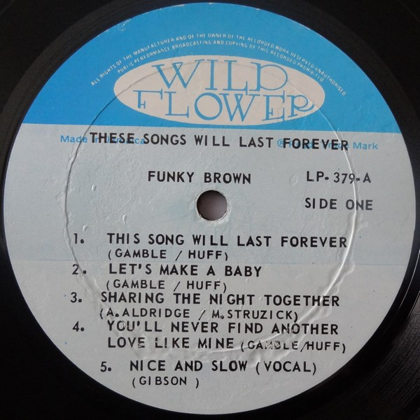 label - Funky Brown - These Songs Will Last Forever
