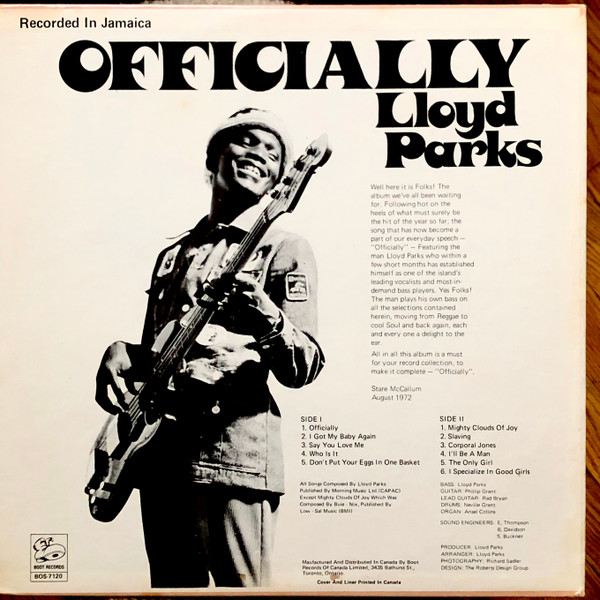 back - Lloyd Parks - Officially