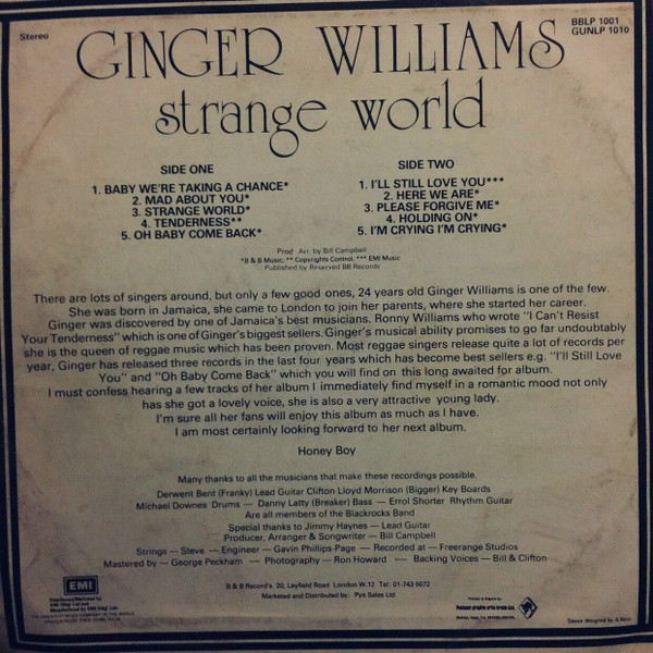 back - Ginger Williams - Strange World