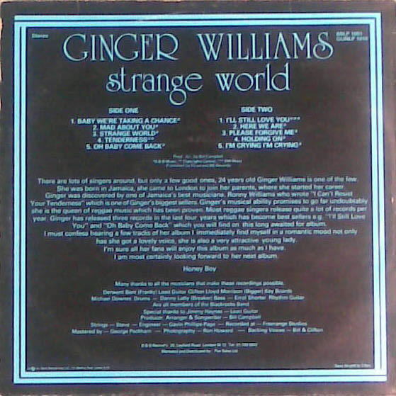 back - Ginger Williams - Strange World