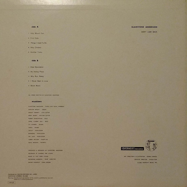 back - Gladstone Anderson - Don't Look Back