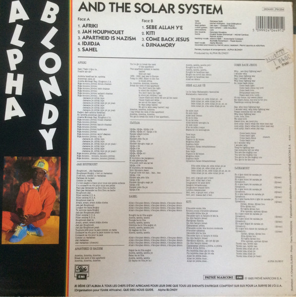 back - Alpha Blondy - Apartheid Is Nazism