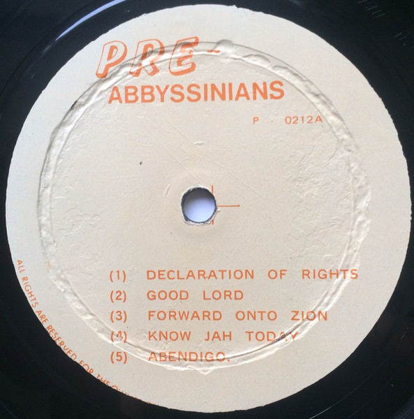 label - The Abyssinians - Satta Massagana