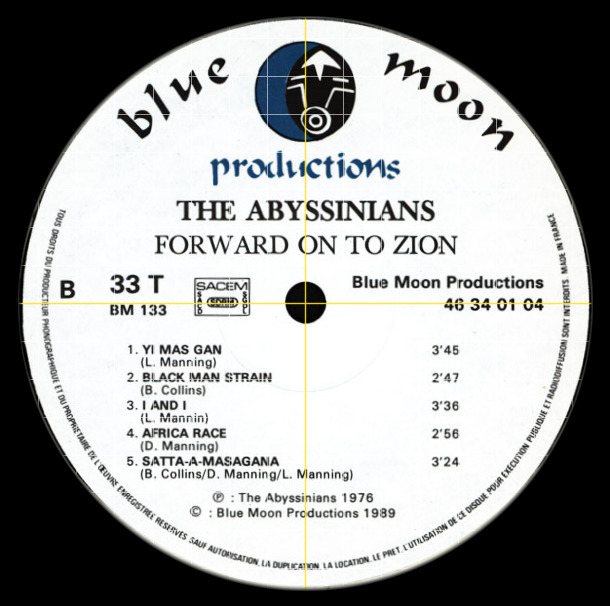 label - The Abyssinians - Forward On To Zion