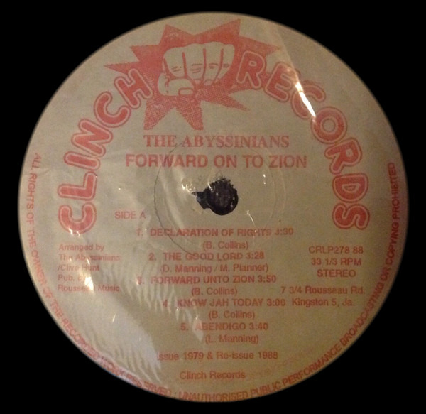 label - The Abyssinians - Forward On To Zion