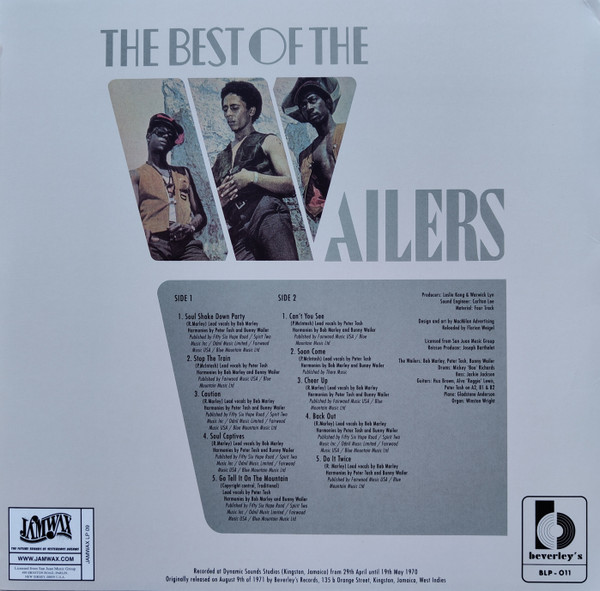 back - Bob Marley & The Wailers - The Best Of The Wailers