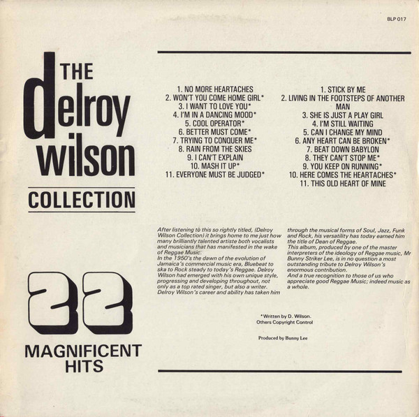back - Delroy Wilson - 22 Magnificent Hits