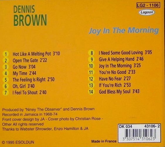 back - Dennis Brown - Joy In The Morning