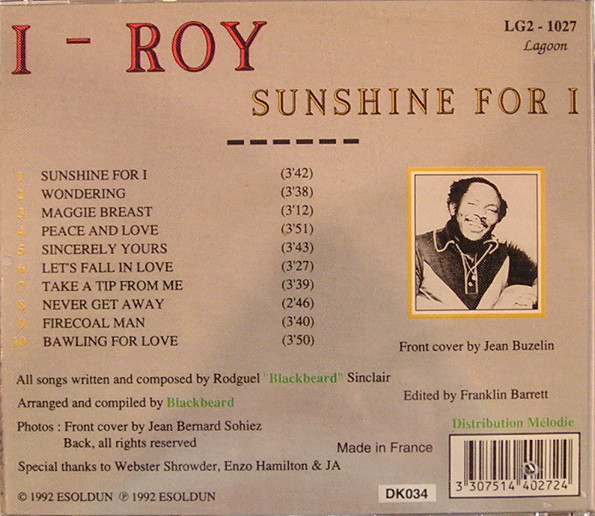 back - I Roy - Sunshine For I