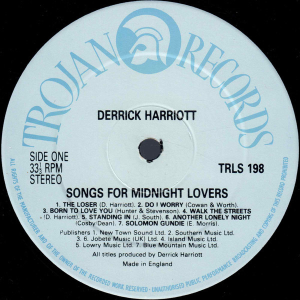 label - Derrick Harriott - Songs For Midnight Lovers