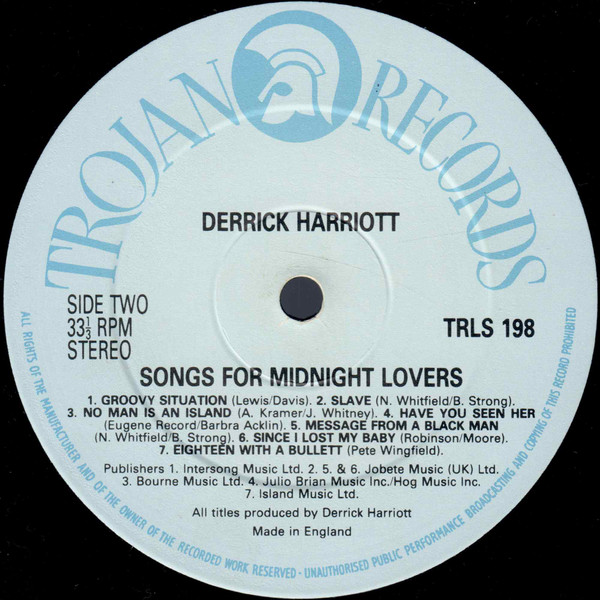label - Derrick Harriott - Songs For Midnight Lovers
