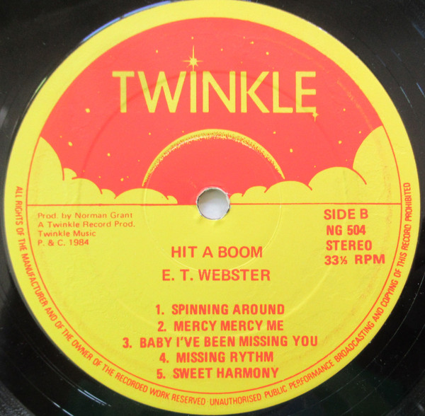 label - E.T. Webster - Hit- A-Boom