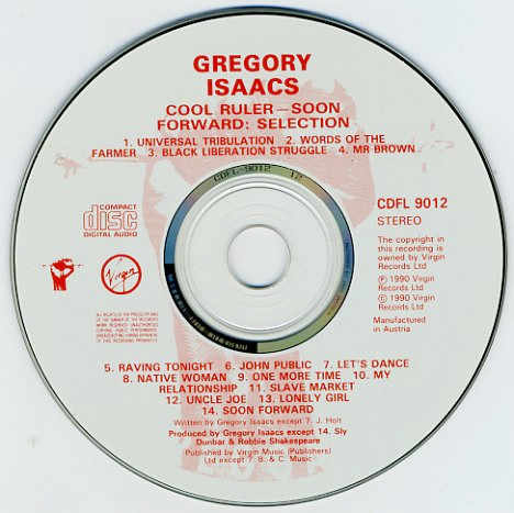 label - Gregory Isaacs - Cool Ruler Soon Forward Selection