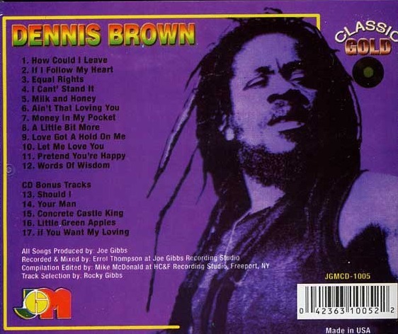 back - Dennis Brown - Classic Gold