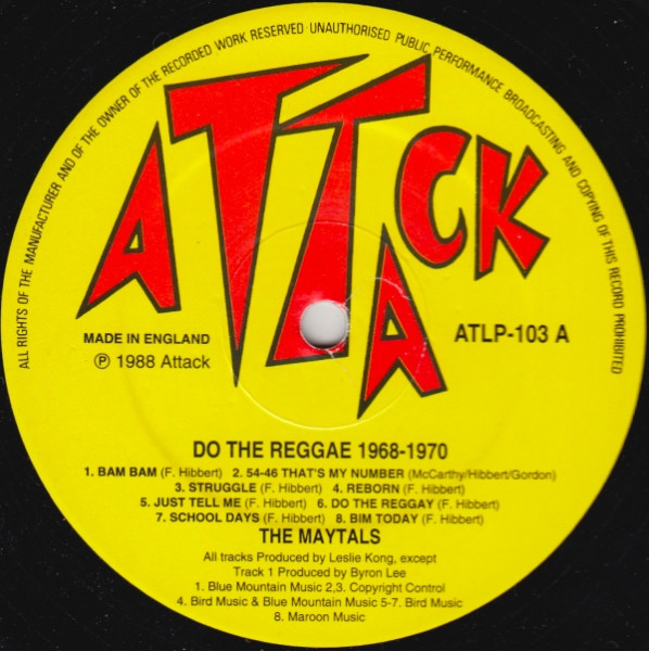 label - The Maytals - Do The Reggae