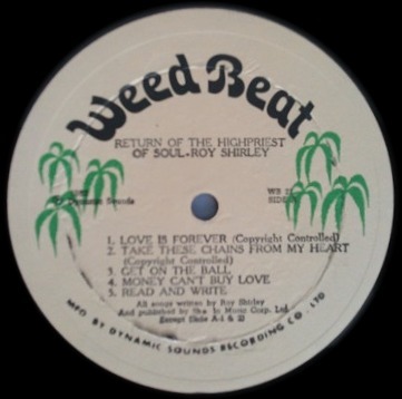 label - Roy Shirley - The Return Of The High Priest