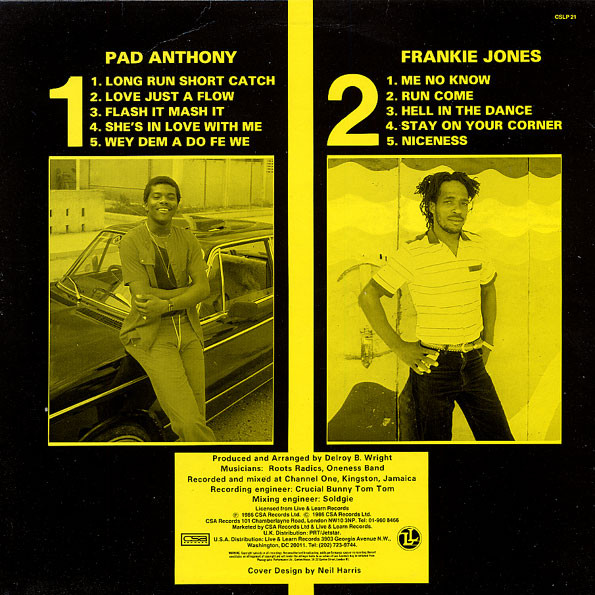 back - Pad Anthony & Jah Frankie Jones - Hell In The Dance