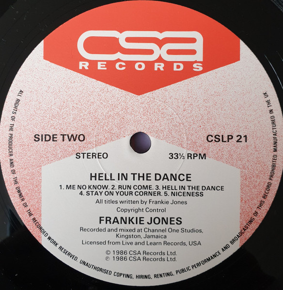 label - Pad Anthony & Jah Frankie Jones - Hell In The Dance