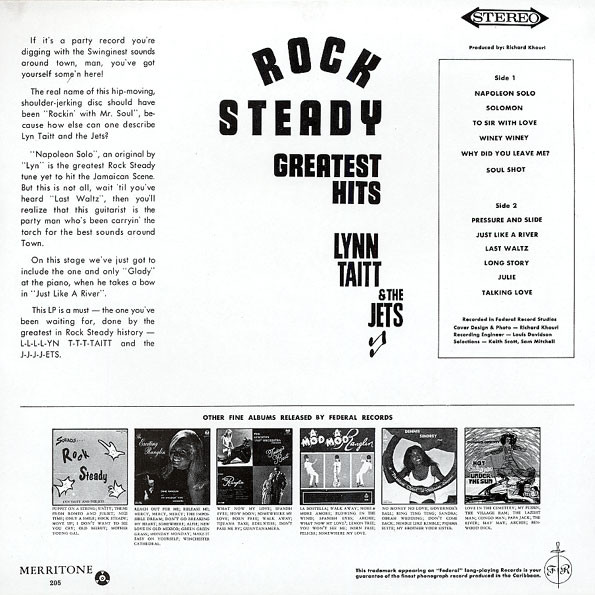 back - Lynn Taitt & The Jets - Rock Steady