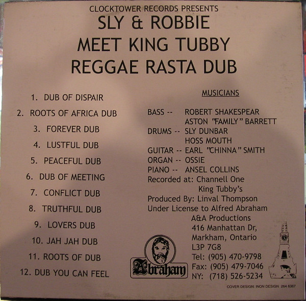 back - Sly & Robbie Meet King Tubby - Reggae Rasta Dub