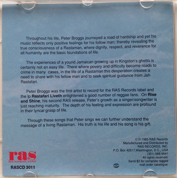 front & back - Peter Broggs - Rise & Shine