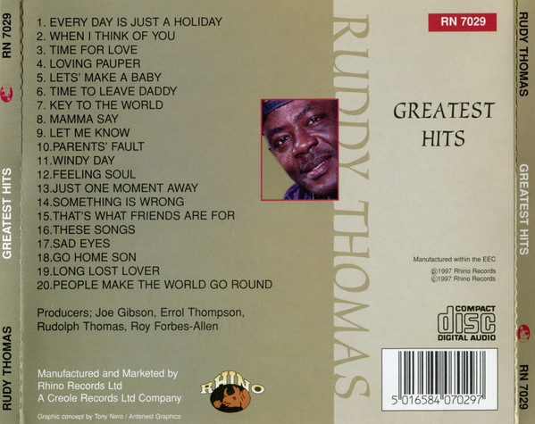 back - Ruddy Thomas - Greatest Hits