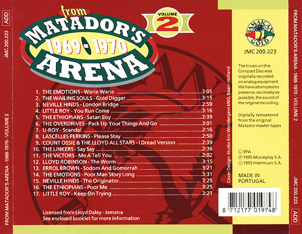 back - Various Artists - From Matador's Arena Vol 2
