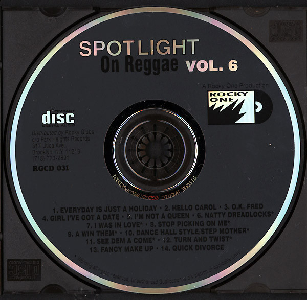 label - Various Artists - Spotlight On Reggae Vol 6