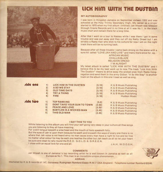 back - Jah Woosh - Lick Him With The Dustbin