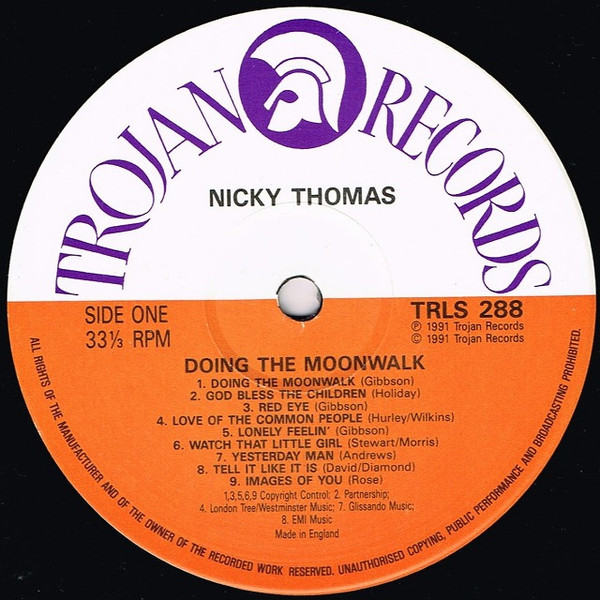 label - Nicky Thomas - Doing The Moonwalk