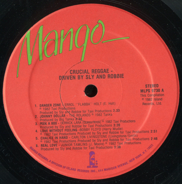 label - Various Artists - Crucial Reggae Driven By Sly & Robbie