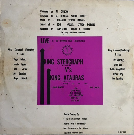 back - Various Artists - King Stergraph V's King Ataurus Live At The Fishworld Club