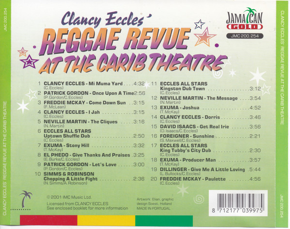 back - Various Artists - Clancy Eccles Reggae Revue At The Carib Theatre