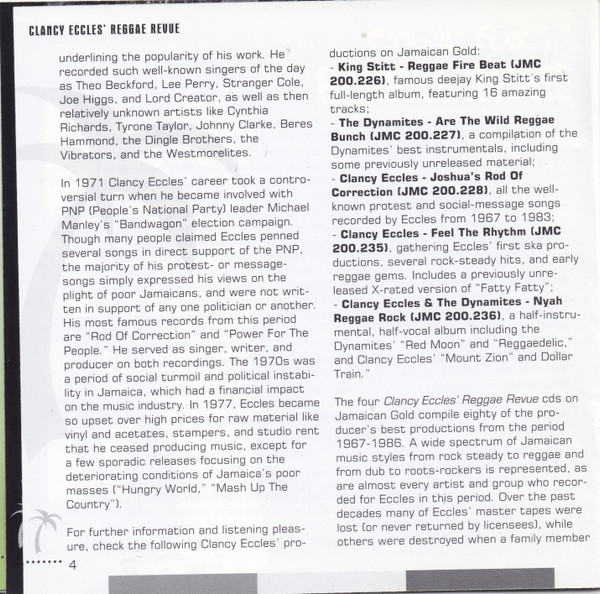 inner - Various Artists - Clancy Eccles Reggae Revue At The Carib Theatre