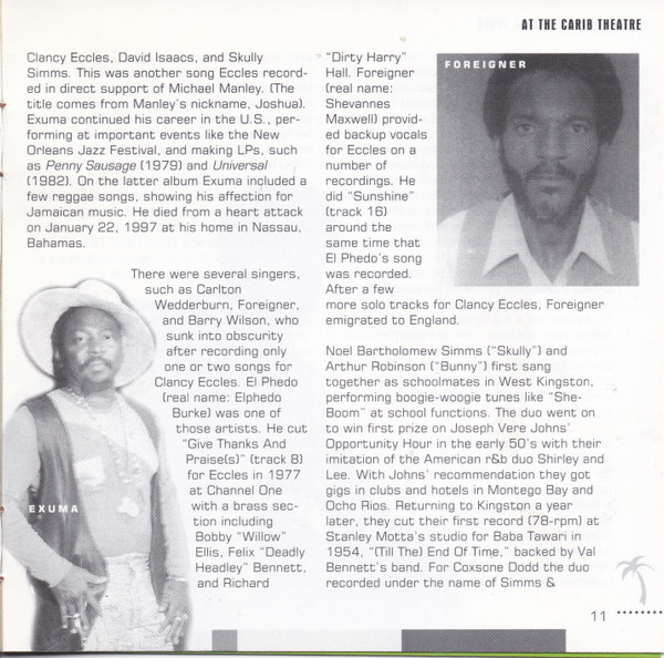 inner - Various Artists - Clancy Eccles Reggae Revue At The Carib Theatre