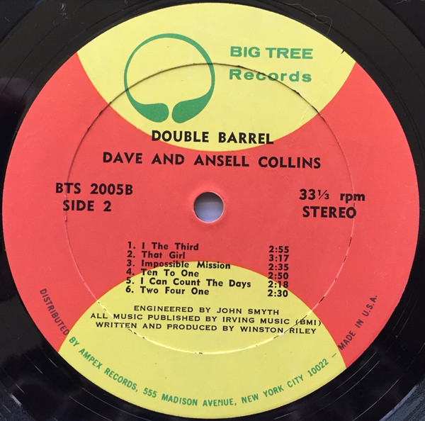 label - Dave & Ansel Collins - Double Barrel