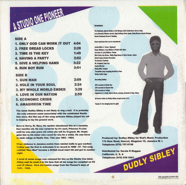 back - Dudley Sibley - A Studio One Pioneer