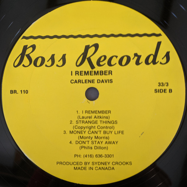 label - Carlene Davis - I Remember