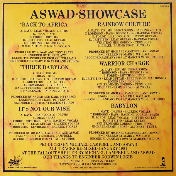 back - Aswad - Showcase