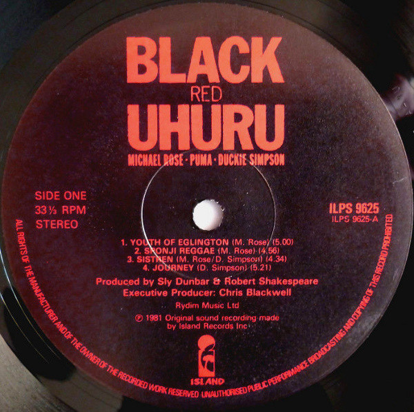 label - Black Uhuru - Red