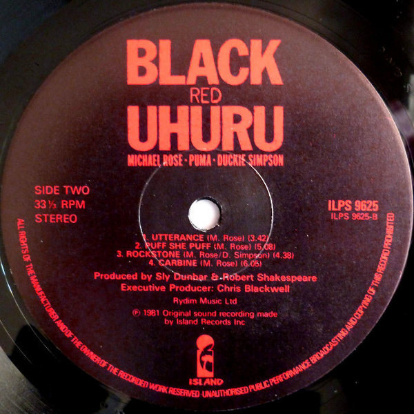label - Black Uhuru - Red
