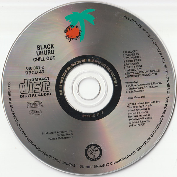 label - Black Uhuru - Chill Out