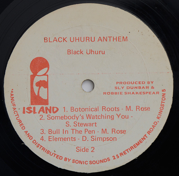 label - Black Uhuru - Anthem