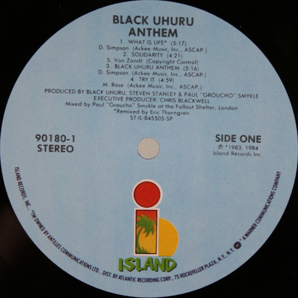label - Black Uhuru - Anthem