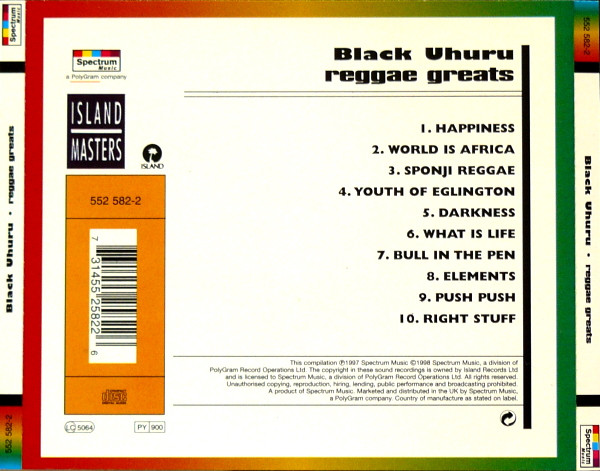 back - Black Uhuru - Reggae Greats