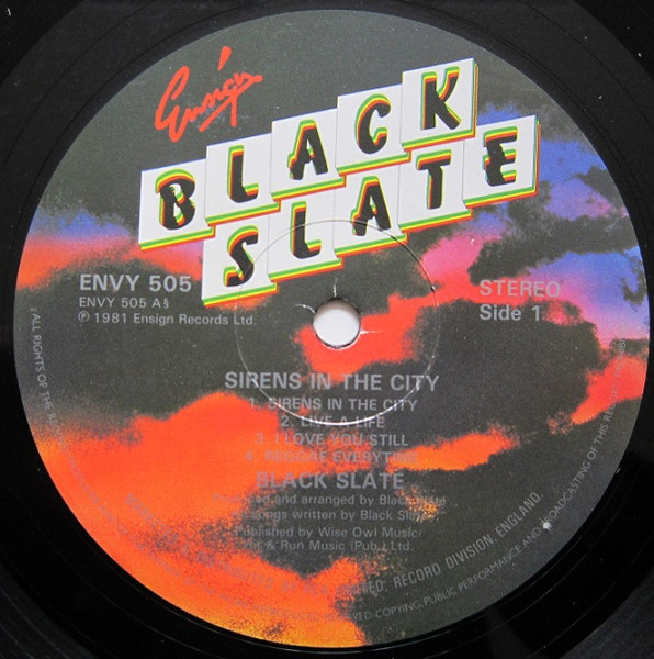 label - Black Slate - Sirens In The City