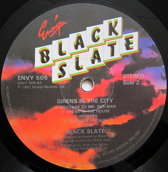 label - Black Slate - Sirens In The City