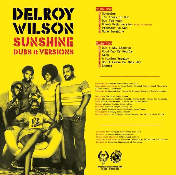 back - Delroy Wilson - Sunshine Dubs & Versions